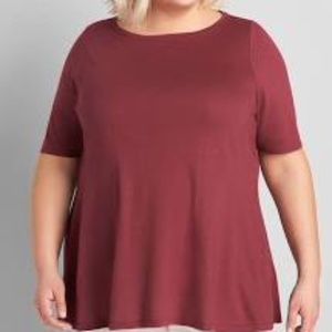 Lane Bryant Perfect Sleeve Bar Back Tee NWT 22/24